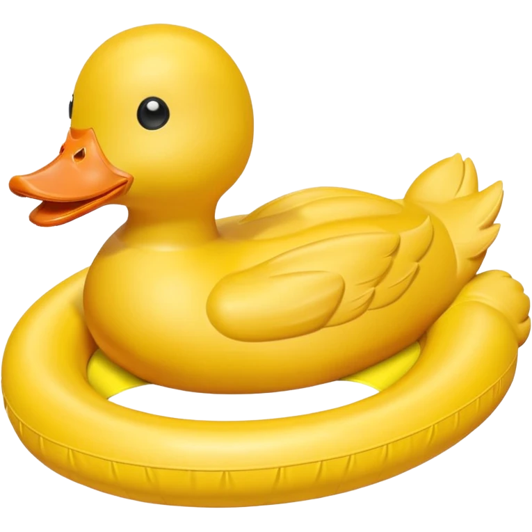 duck shaped swimming ring emoji