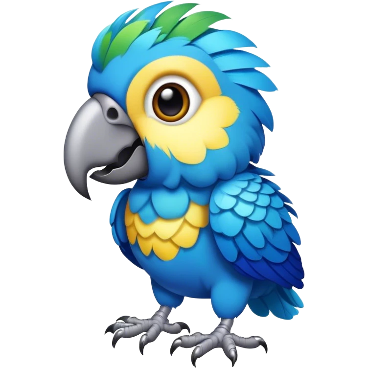 blue wavy parrot emoji