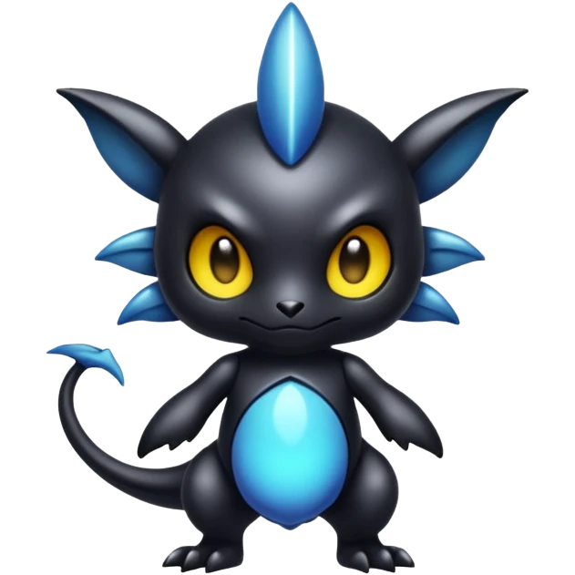 Dark Cute Shiny Edgy Fakémon-hybrid-creature (full body)  emoji