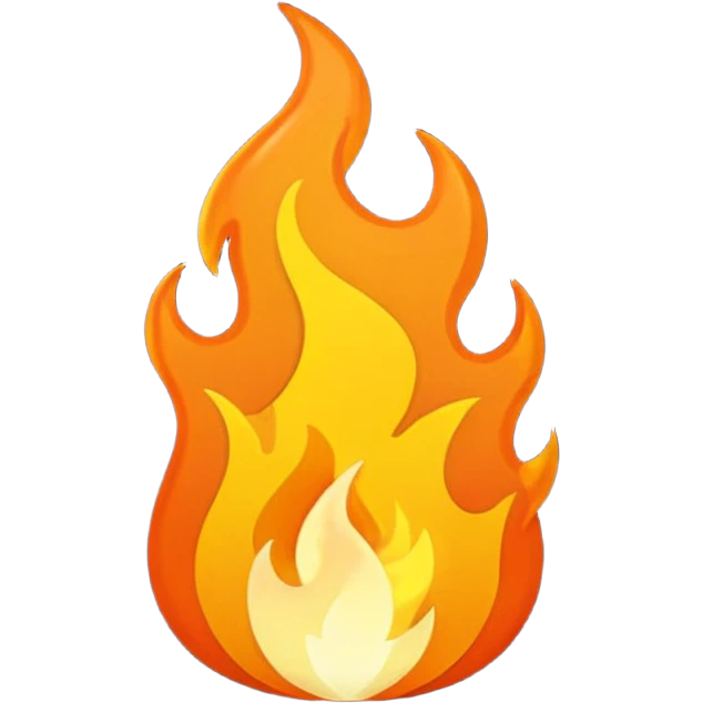 Flame flat  emoji