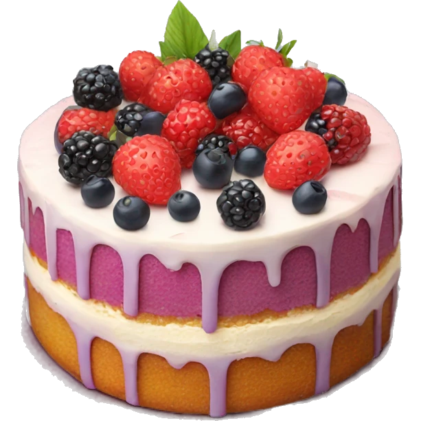 Berries cake  emoji