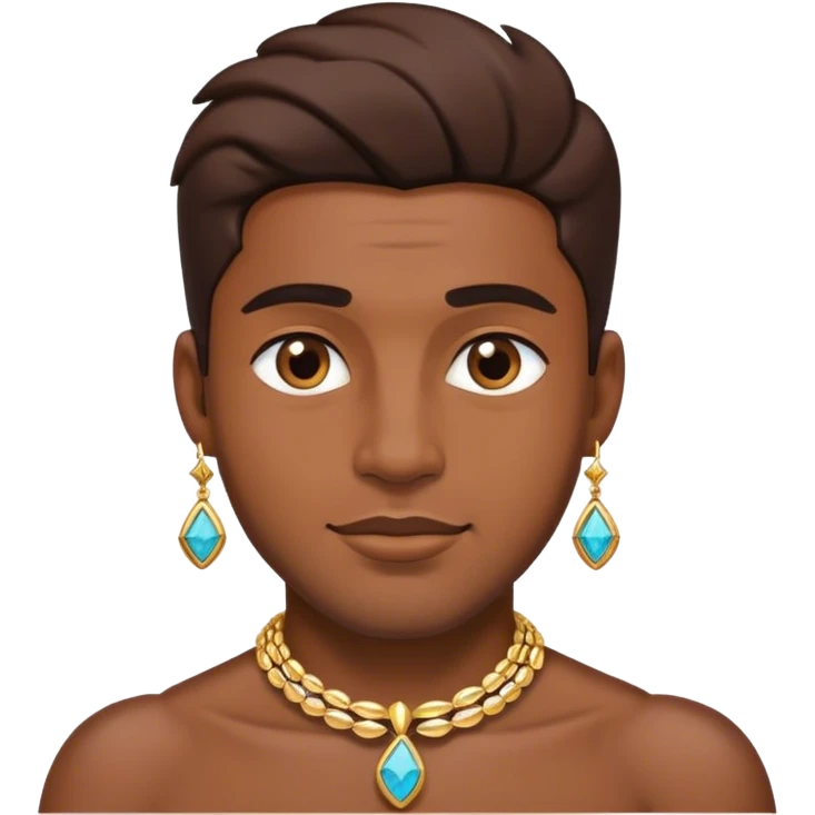 male portrait with jewelry emoji