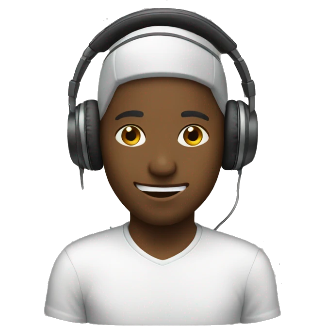 with headphones emoji