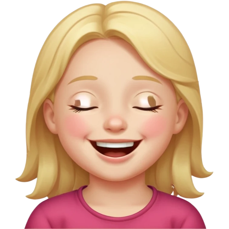 child laughing with closed eyes emoji