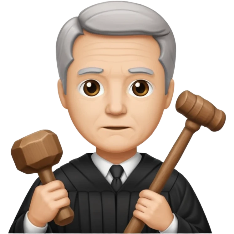 judge with hammer emoji
