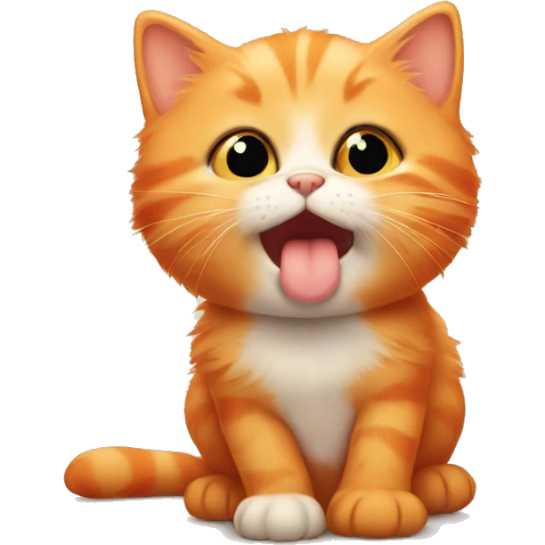 Orange kitten blowing a kiss  emoji