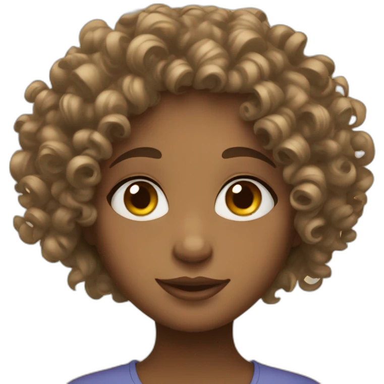 Curly girl emoji
