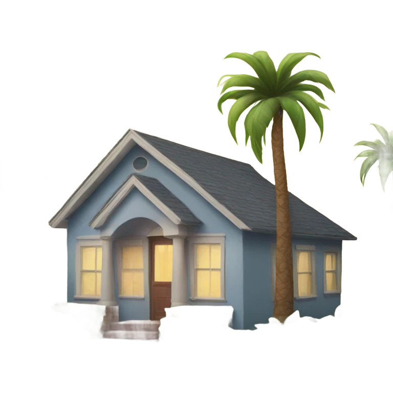 House with palm tree emoji