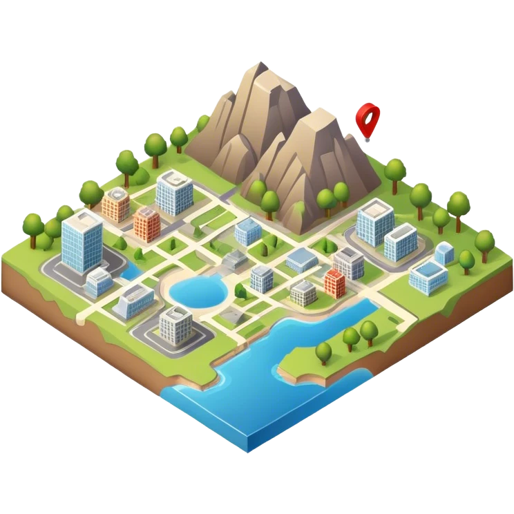 map isometric emoji