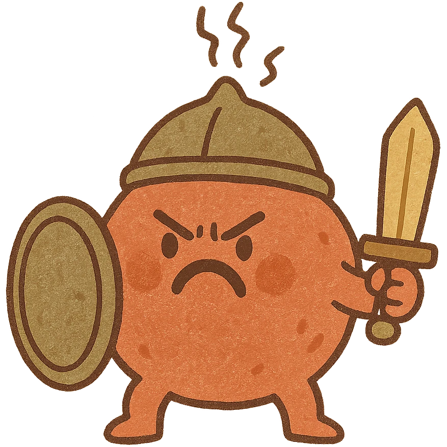 Angry armored cells. Just the cell, without a ground unter him emoji