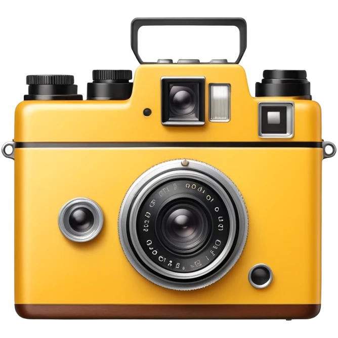 Vintage Kodak camera with yellow casing emoji