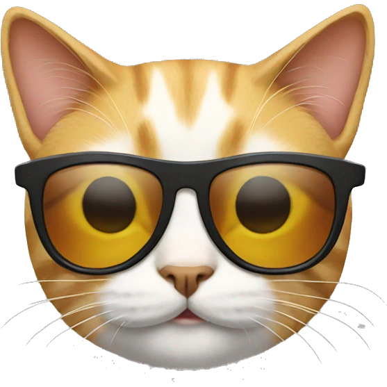 Cat with sunglasses emoji