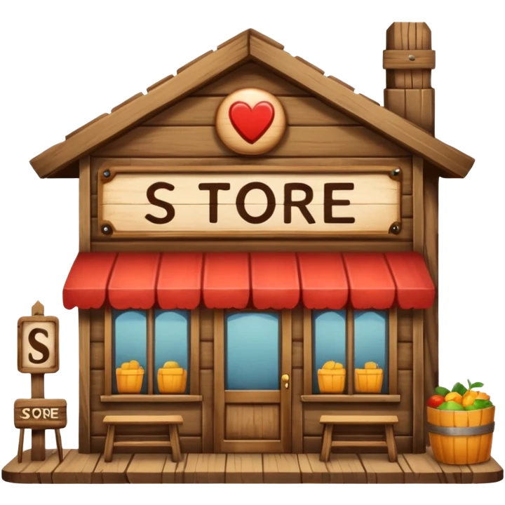 shop with the word store in the sign emoji