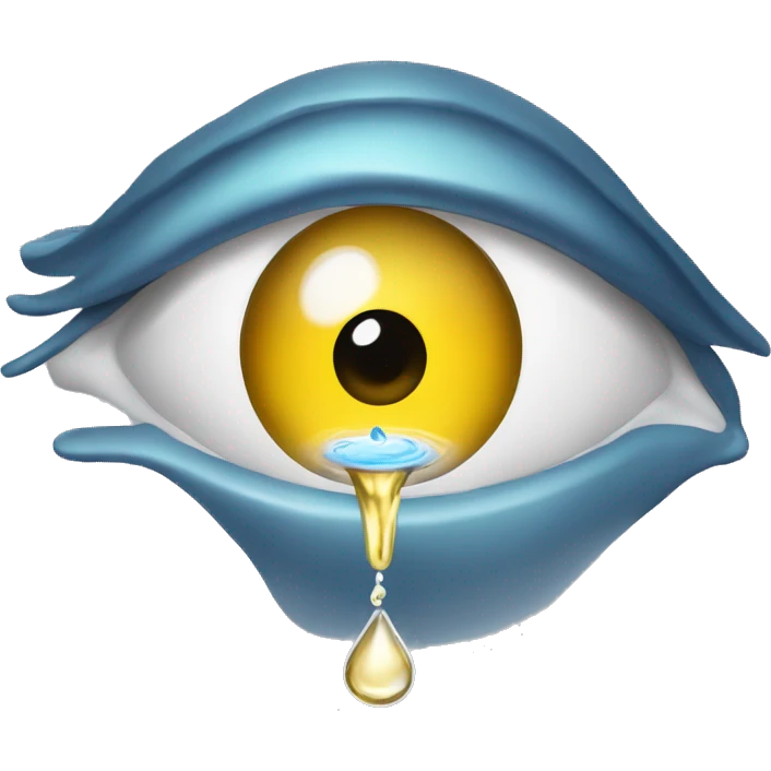 Eye drops labeled holy water going into eye emoji