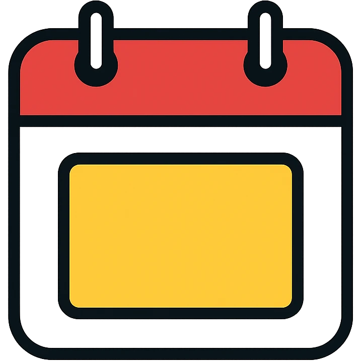icon logo for an open source self-hosted calendar app, inspired by the Fantastical app, modern, clean, with a calendar page motif, in color outline style emoji