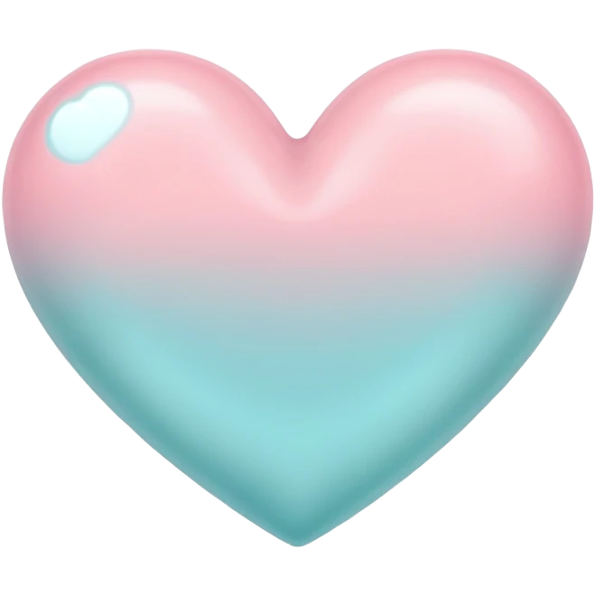 Pastel cyan heart emoji