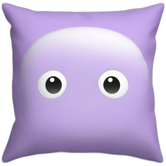 Flurry light violet pillow, no face emoji