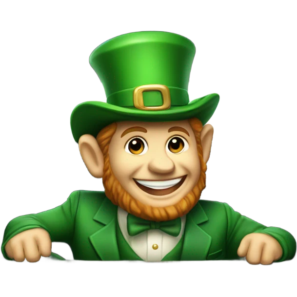 I leprechaun driving a limousine emoji