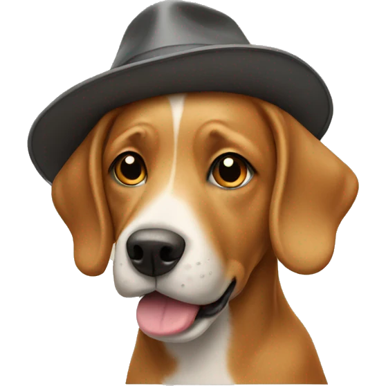 dog wearing hat  emoji