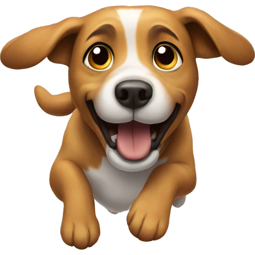 Dog flying emoji