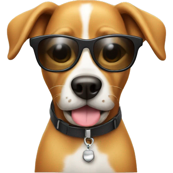 Dog with sunglasses  emoji