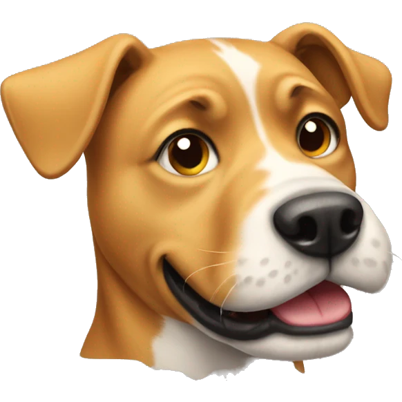 dog wearing emoji emoji