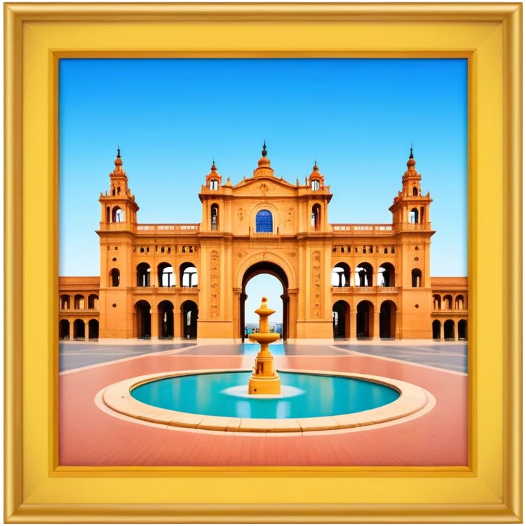 Cinematic Realistic Plaza de España Emoji  emoji