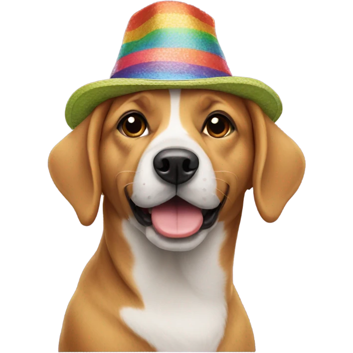 Dog wearing hat emoji