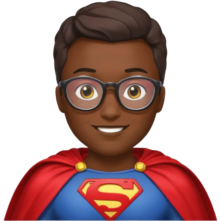 Glasses-Wearing super Heroe emoji