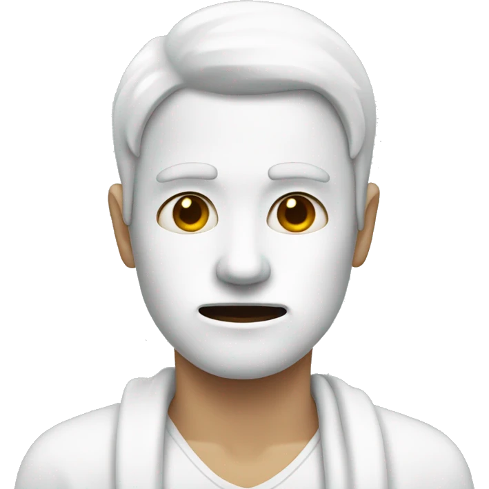 A sick person with a white face emoji