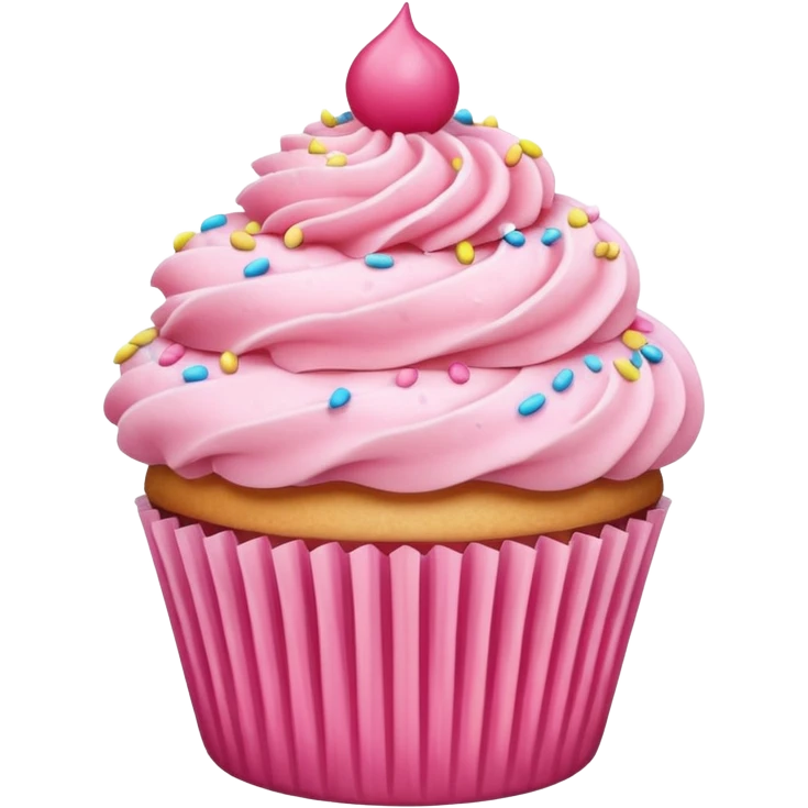 Cupcake with pink icing emoji