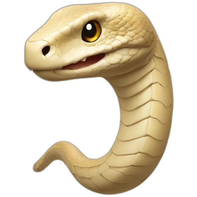 beige snake head profile emoji