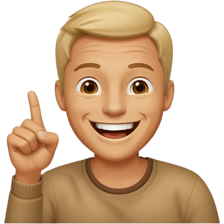 Guy laughing with him pointing emoji