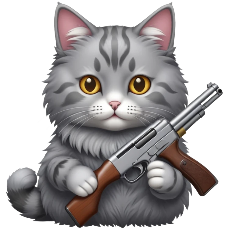Cat with a shotgun emoji