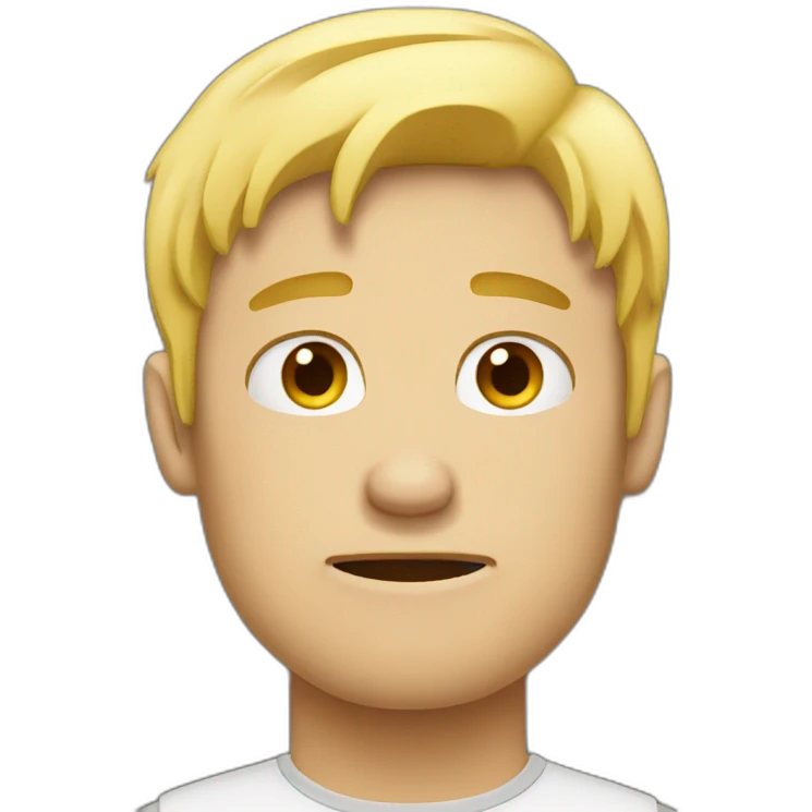 blond man tired emoji