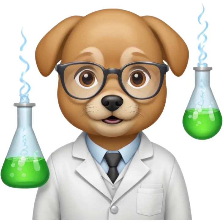 dog scientist emoji