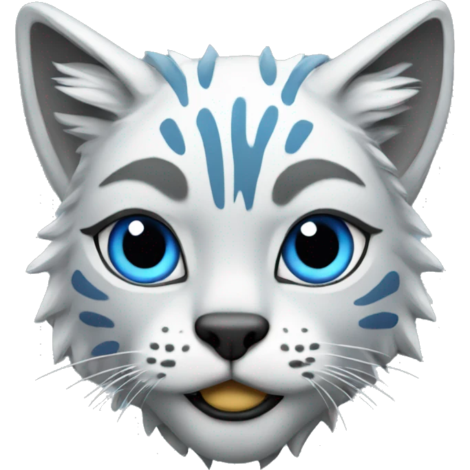 A blue lynx with a laptop emoji