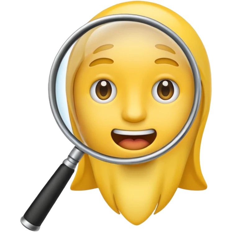 flat mouth emoji with magnifying glass and black background emoji