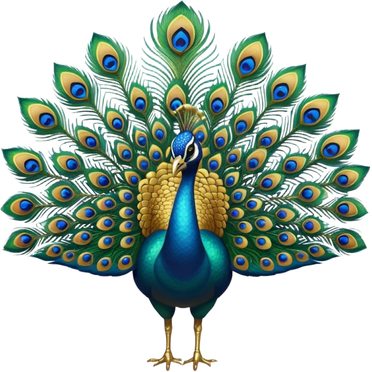 Full Golden peacock  emoji