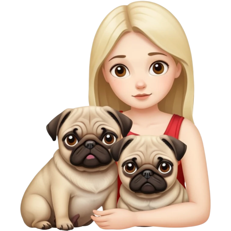 Dog pug girl emoji