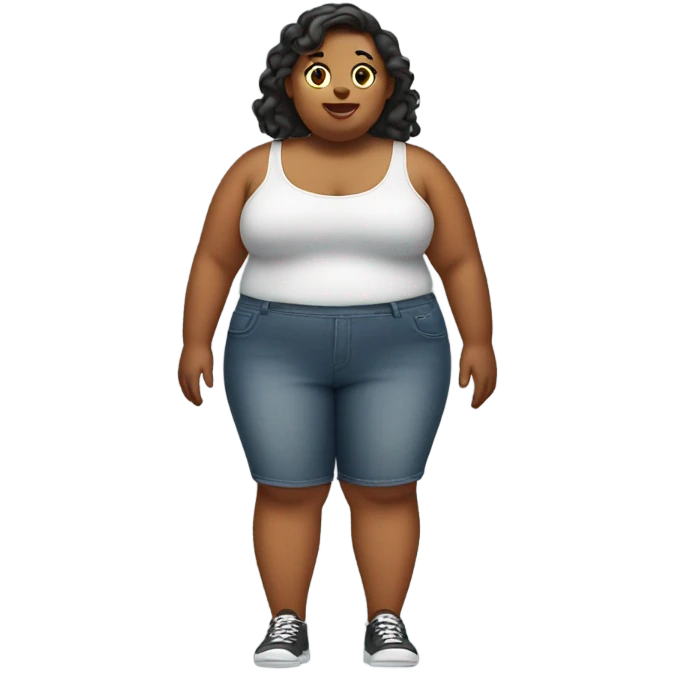 fat girl standing up emoji