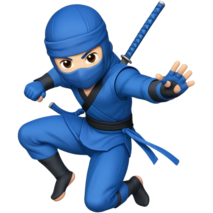 blue ninja emoji
