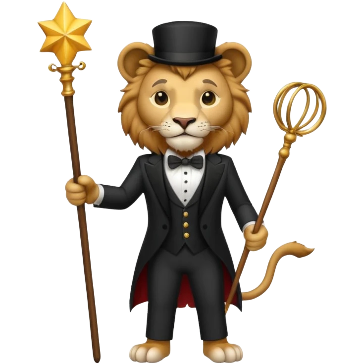 Magician lion body emoji