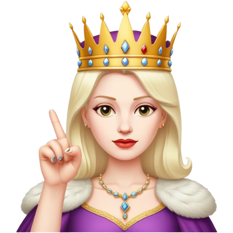 queen sticking up middle finger  emoji