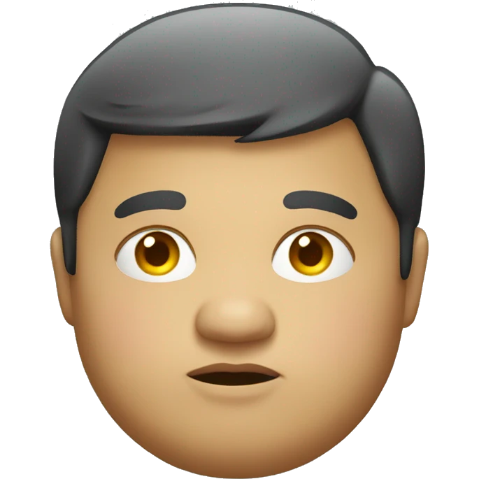 fat person looking to the side  emoji