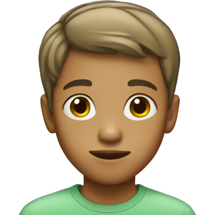 kid with very short hair emoji