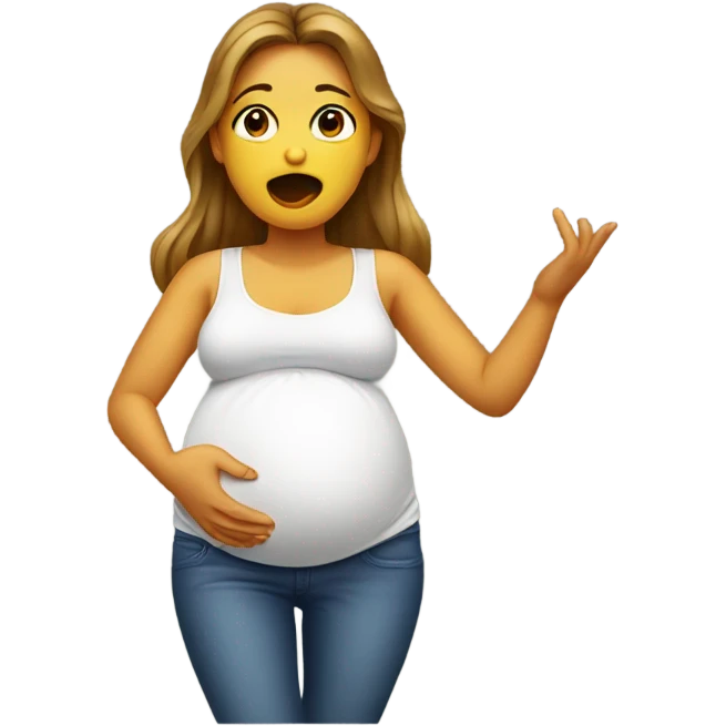 pregnant woman throwing up emoji