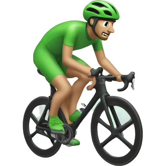 a cyclist in a green helmet emoji
