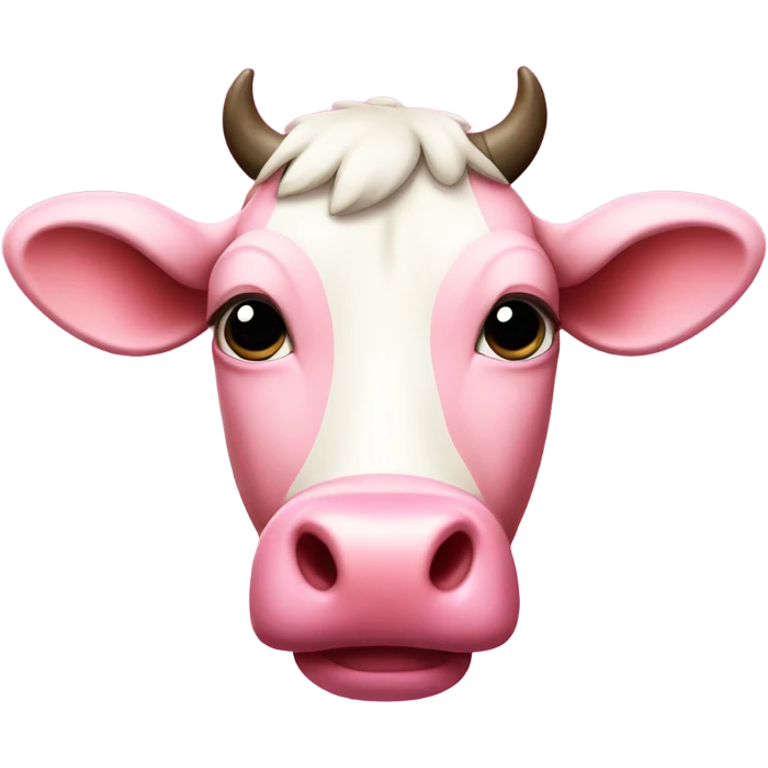 Pink cow emoji