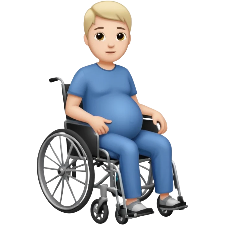 Pregnant man in wheelchair  emoji